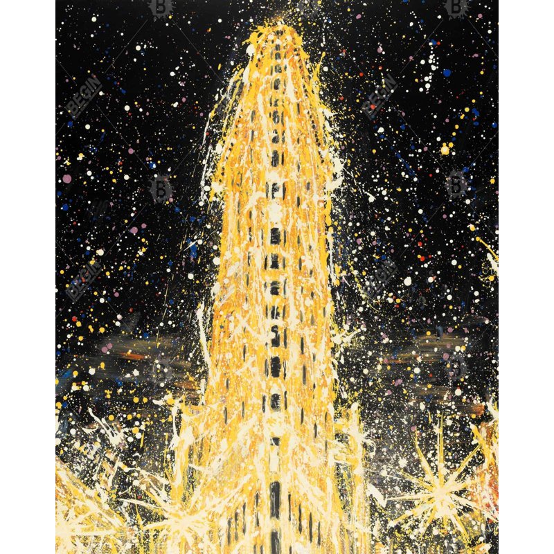 Abstract Flatiron Building Print On Canvas