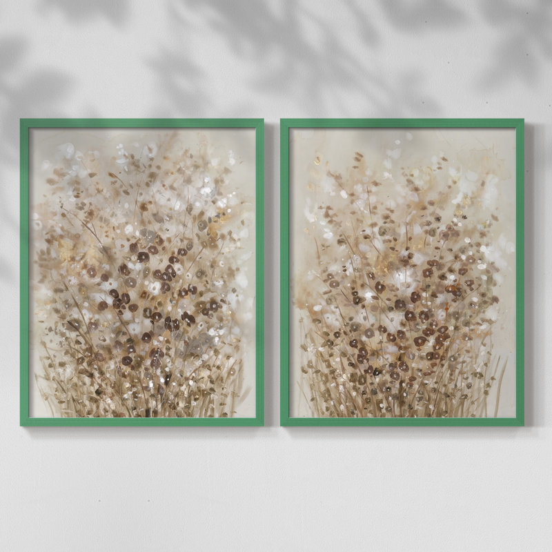 Flourishing I-Premium Framed Print -Ready to Hang - No Nails Required - No Nails Required, 29" H x 46" W, Gray