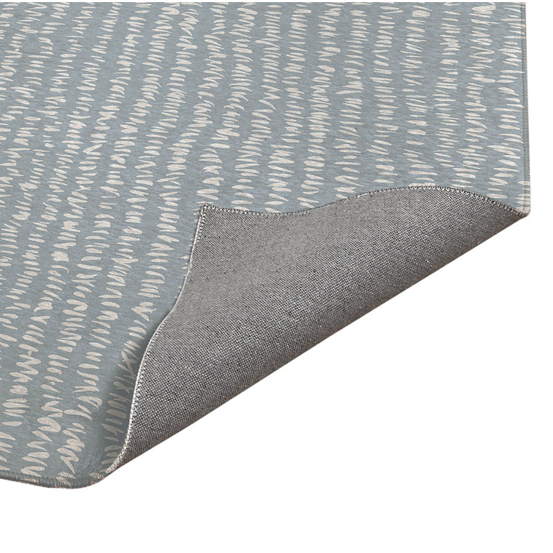 Tapis de bureau léger Crop Row, L 7 pi x L 5 pi, Bleu ardoise