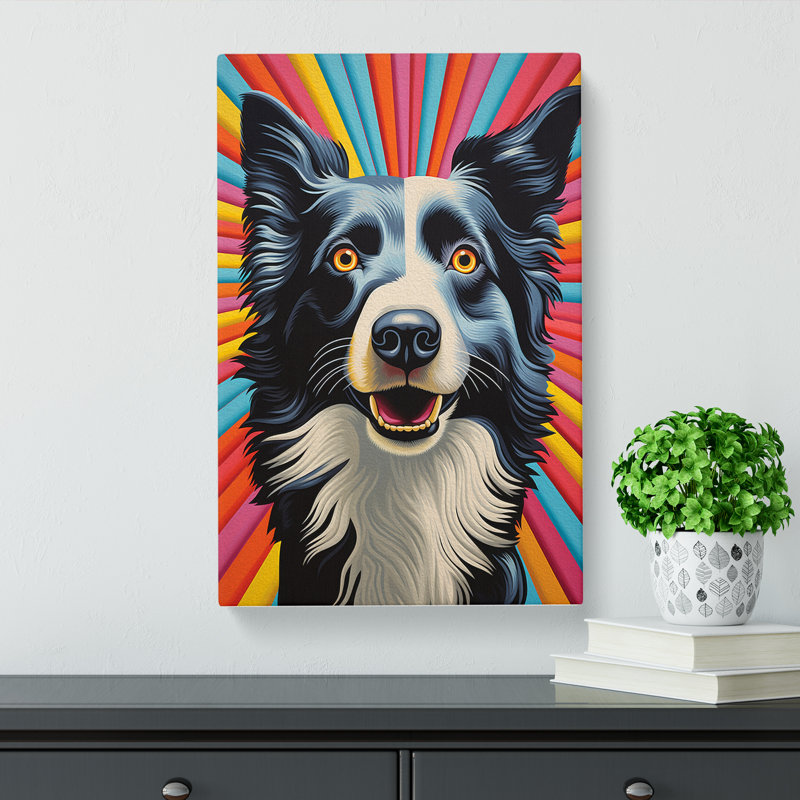 Border Collie Op - Wrapped Canvas, 50cm H x 35cm W x 3cm D