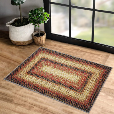 Machine Washable Area Rugs with Non-Slip Backing for Hallway Living Room Bedroom Kitchen and Laundry Room Vintage Carpet Low Pile Rug