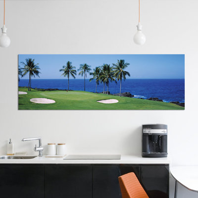 «Golf Course at the Oceanside, Kona Country Club Ocean Course, Kailua Kona, Hawaii, USA», reproduction de photo sur toile