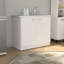 Évier utilitaire avec armoire Napoles, double porte, une tablette - blanc, armoire-1780387874