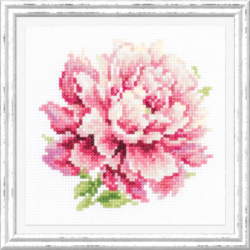  Kit au point de croix compté pivoine 150-007