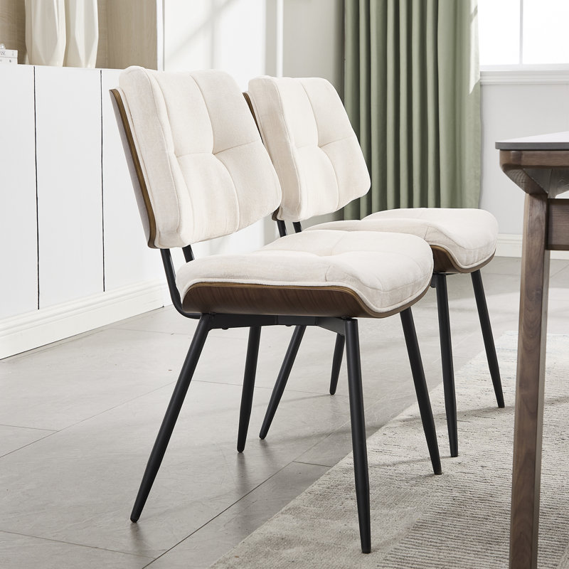 Chaise sans accoudoirs en tissu, Beige