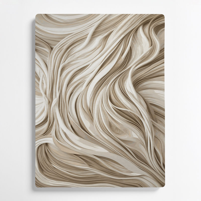 Abstrait 3 formes d'art en métal beige