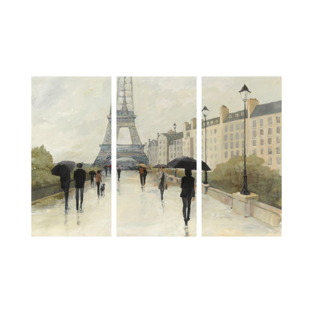 Eiffel In The Rain von Avery Tillmon - Galerieverpackte Leinwand Giclée auf Leinwand ohne Rahmen