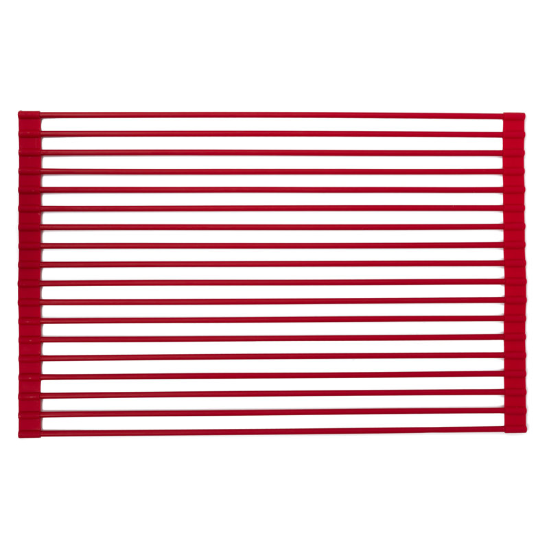 Stainless Steel Dish Rack, Red