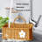 Wall Mount Fruit Basket Wall Hanging Basket Rattan Woven Organizer Basket Imitation Rattan Woven Storage Basket Retro Farmhouse Decor Hanging Fruit Basket
