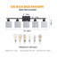 Luminaire de salle de bain pour salle de bain, luminaire de meuble-lavabo de style moderne pour installation sur miroir, avec applique murale avec abat-jour en verre givré blanc laiteux, douille E26