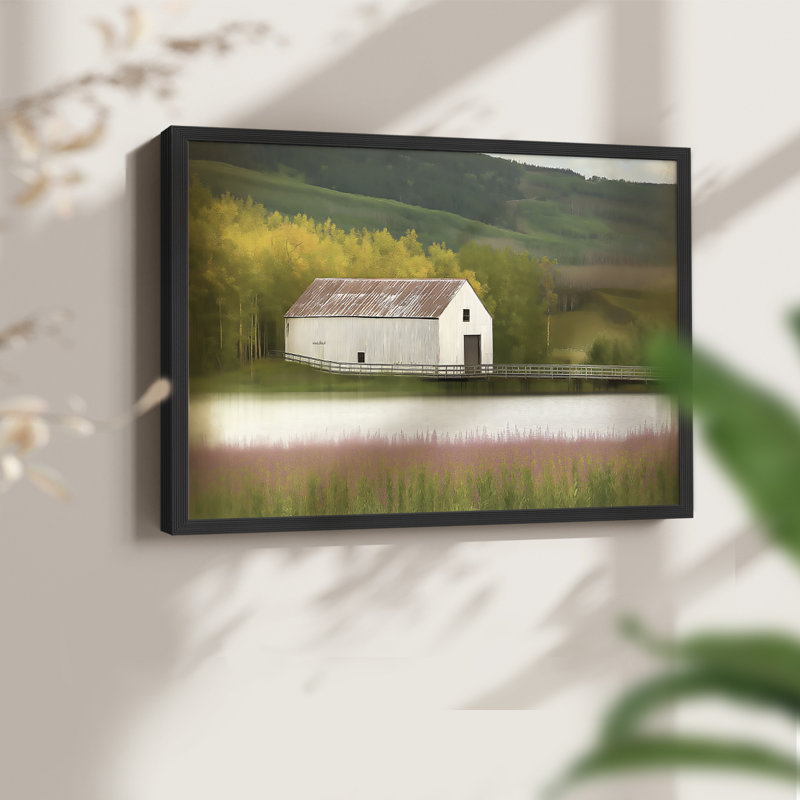 Paysage, série XL, reproduction encadrée, H 22 po x l 28 po, Noir, noir, noir, noir