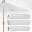 Oshiro 90'' Lighted Market Umbrella with Crank Lift-110559267
