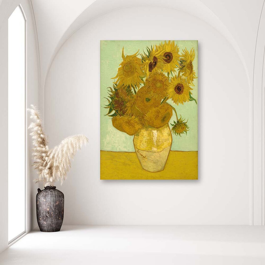 Leinwandbild Sunflowers - V. Van Gogh