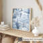 «Holiday Blue Winter Forest Trees III», reproduction d'art moderne sans cadre-406720089