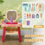 Vosgan Kids Dressing Table with Mirror LED Light for 3-6 Years Pink