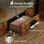 Cadre de lit moderne Livia avec 4 tiroirs et tête de lit ouverte avec rangement, lampe DEL réglable et station de recharge, sommier non requis.-957166410-940183712