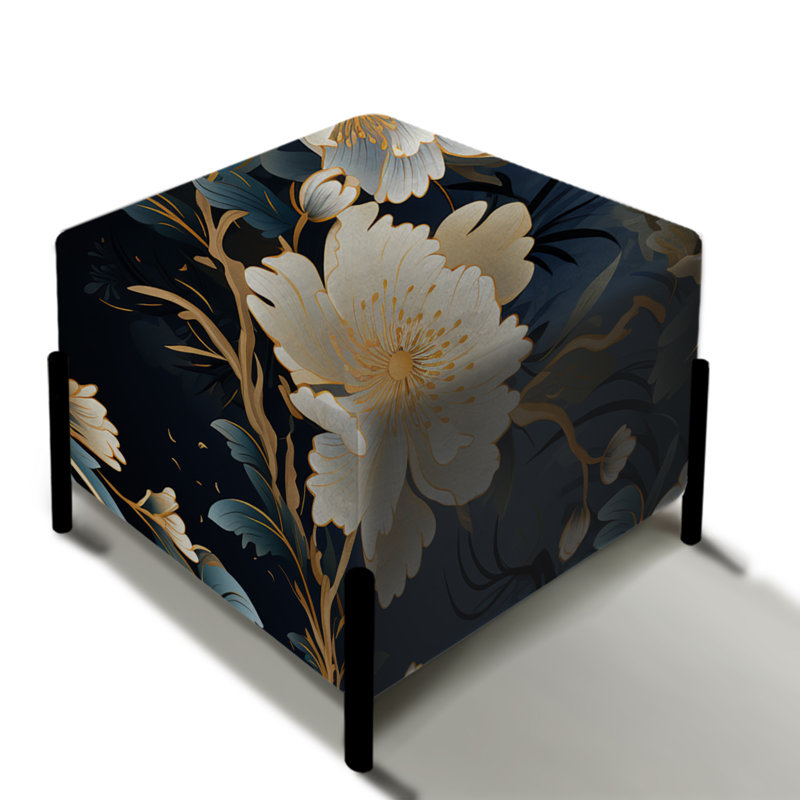 Imperial Opulence - Repose-pieds oriental floral carré