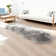 Luxurious Plush Gray Faux Sheepskin Rug