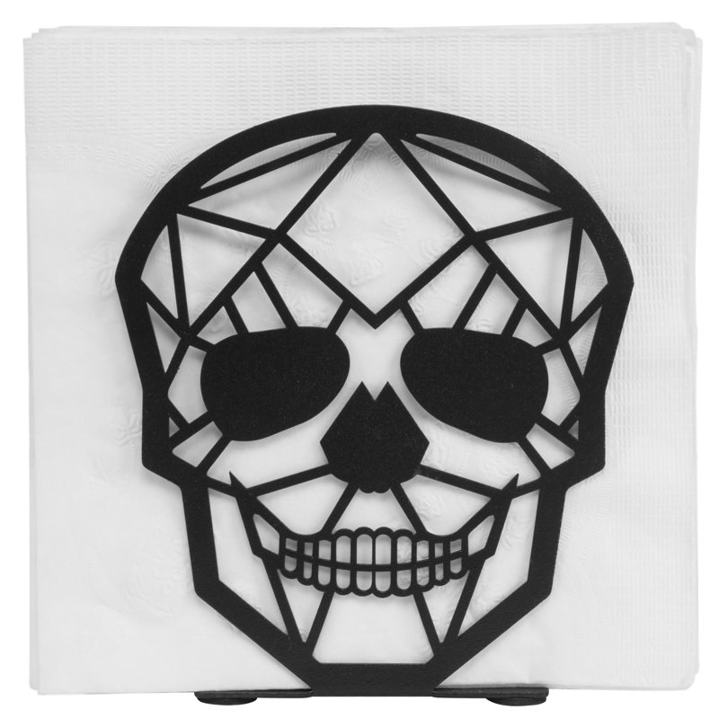 Halloween Skull Metal Standing Napkin Holder