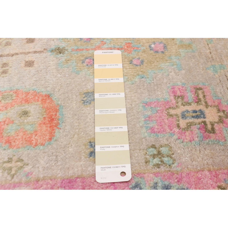 Tapis moderne kaki clair 2 pi 5 po x 10 pi 0 po Oushak