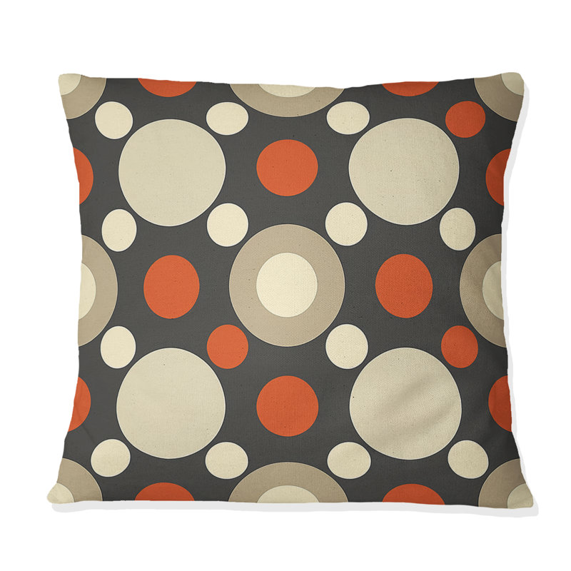 Polka Dot - Glam Throw Pillow, 16"H x16"H
