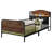 Twin Size Metal Platform Bed Frame With Light, Kids Twin Metal Bed With Upholstered And Storage Headboard, Black (Expect Arrival Date 2025/10/5)-1401279145-1401279151