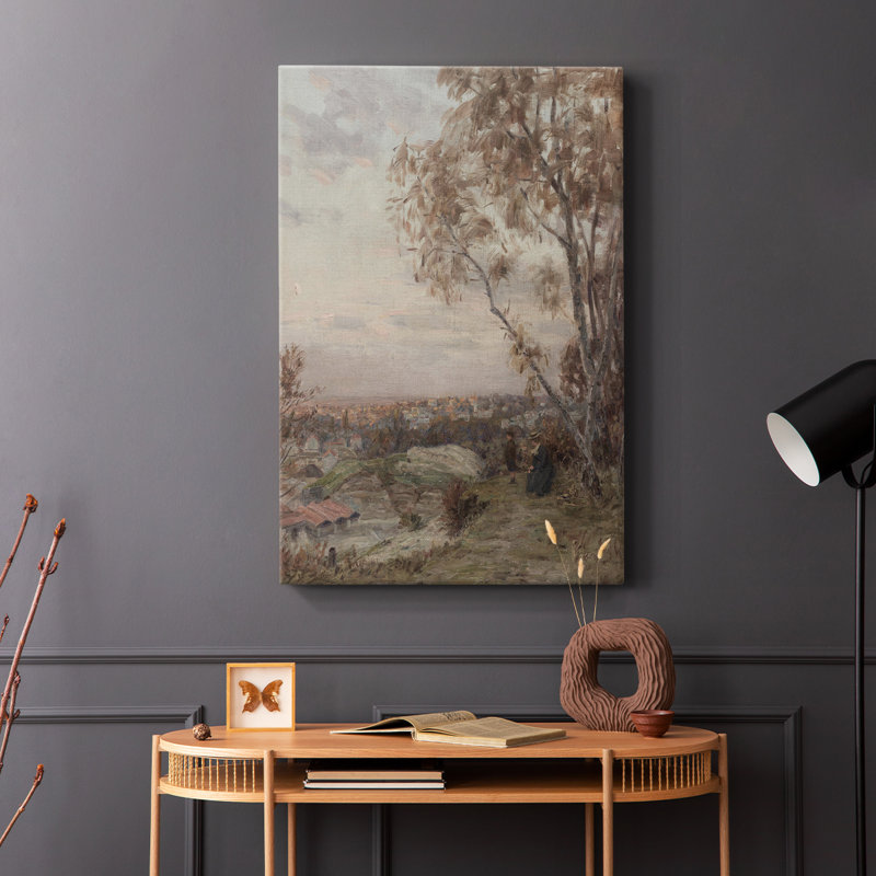 Paysage rétro Cxxxv - galerie enveloppée de cavas, H 48 po x l 32 po