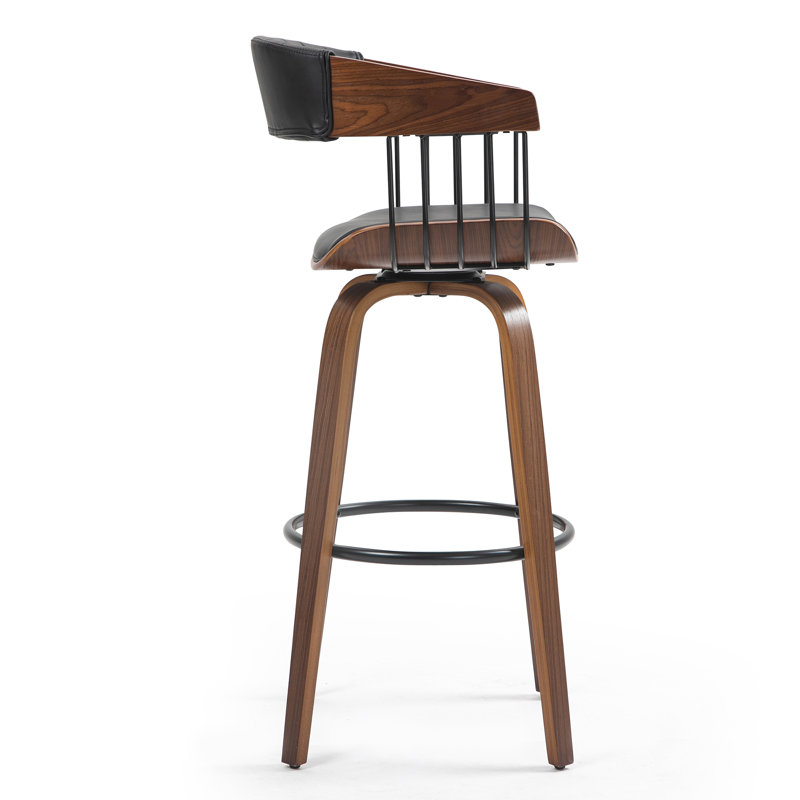 Erlfried Swivel Upholstered Counter Stool, Bar Stool (30.5" Seat Height)