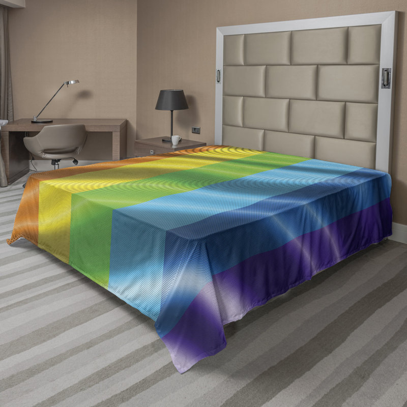 Microfiber No Pattern And Not Solid Color Flat Sheet, Queen