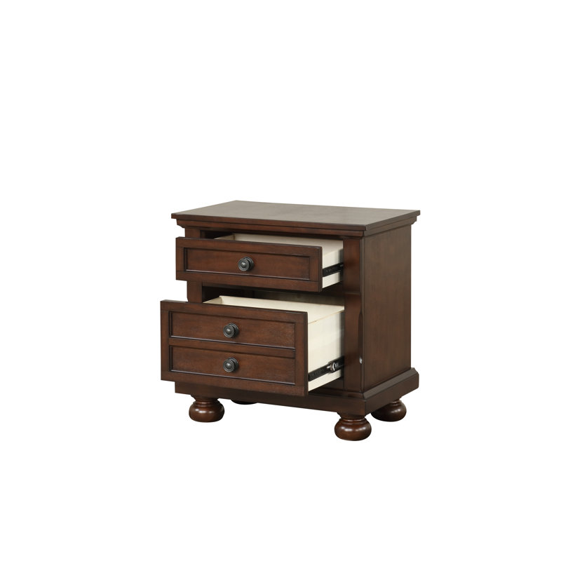 Tudor 2 - Drawer Nightstand, Rustic Cherry