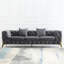 Ensemble de salon en velours 3 pièces-91460918