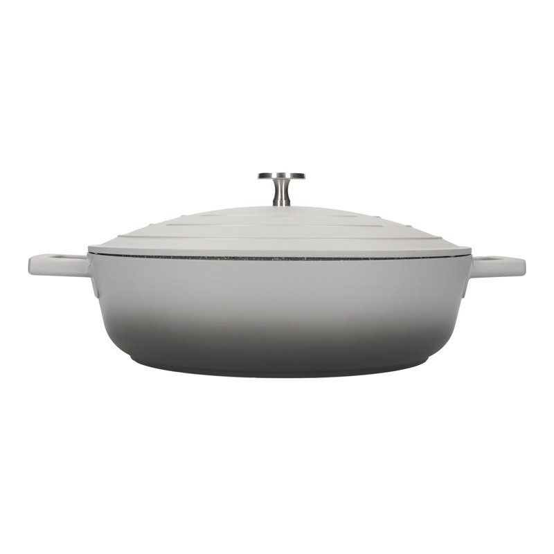 MasterClass Cast Aluminum Shallow Casserole 4L, Grey Ombre