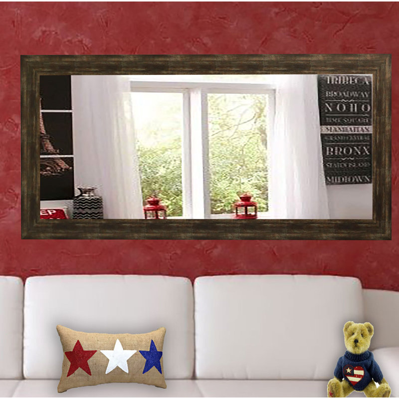 Kristo Rectangle Wall Mirror, 59.5" H x 36" W, Brown