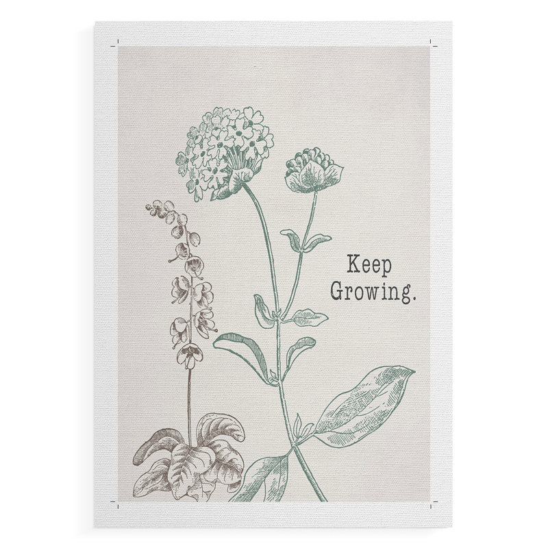 Keep Growing - Impression sur toile seulement - NON-CADRE, H 18 po x l 12 po