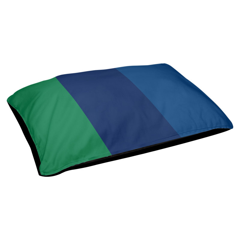 Coussin Designer, Grand (L 40 po x l 50 po), Vert / bleu / bleu foncé