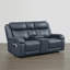 Canapé inclinable électrique en cuir véritable Zachery avec console multifonctionnelle-1624016636-1631181286