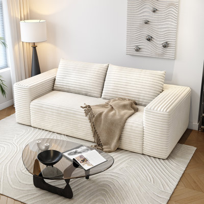 Canapé-causeuse, canapé modulaire avec mousse à mémoire de forme profonde, petit canapé-lit confortable pour les petits espaces, canapé sans assemblage pour salon, chambre à coucher, appartement