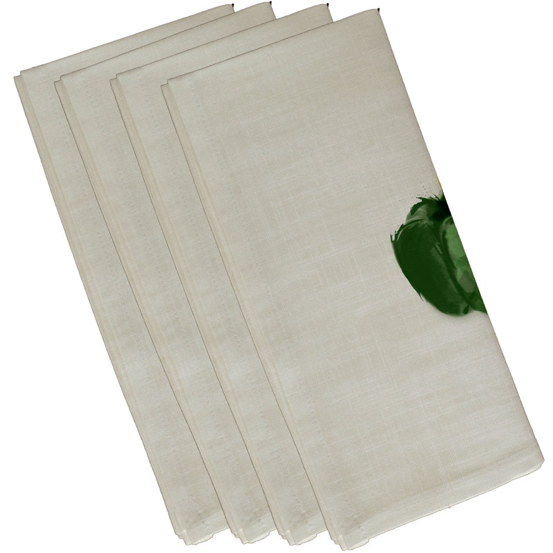 Jayapura Polyester Abstract Square Napkin, Gold