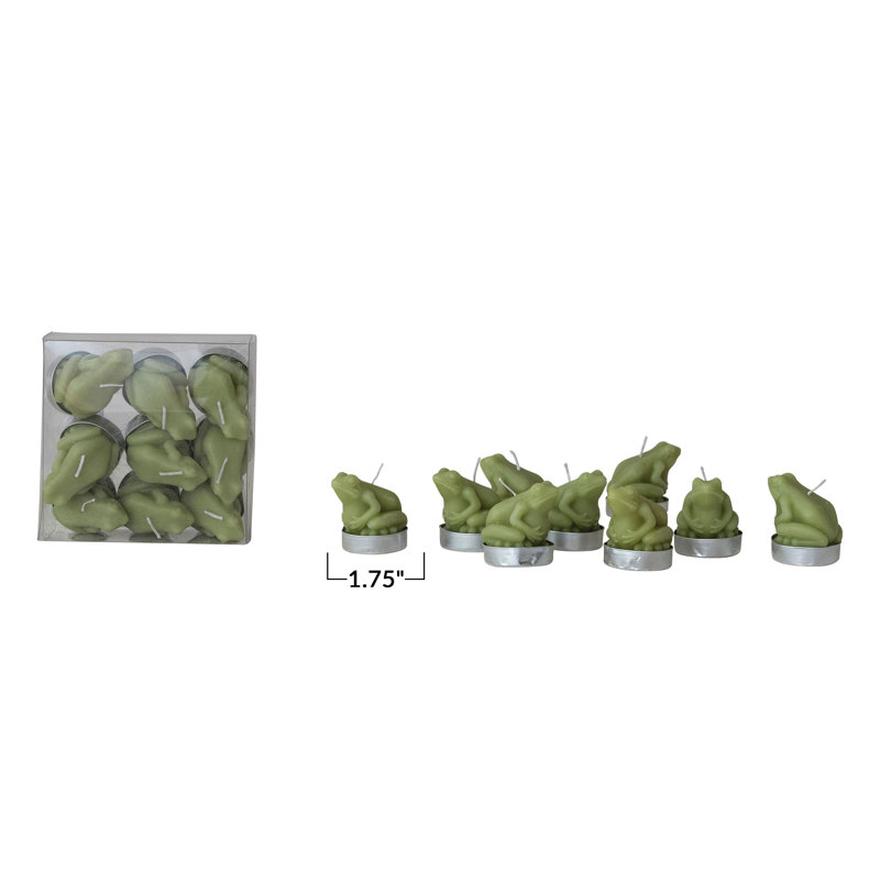 Bougies chauffe-plat non parfumées en boîte, Vert