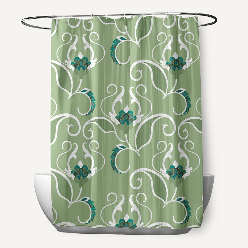 Rideau de douche Selina, Vert