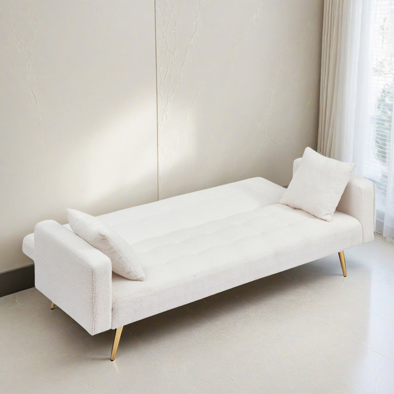 Canapé-lit inclinable convertible 71,72 po de large, Beige