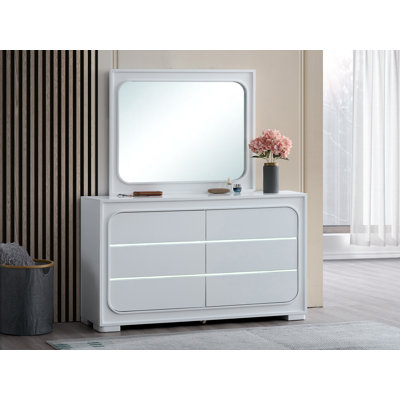 Milan G08590-D DRESSER(Without Mirror) , White