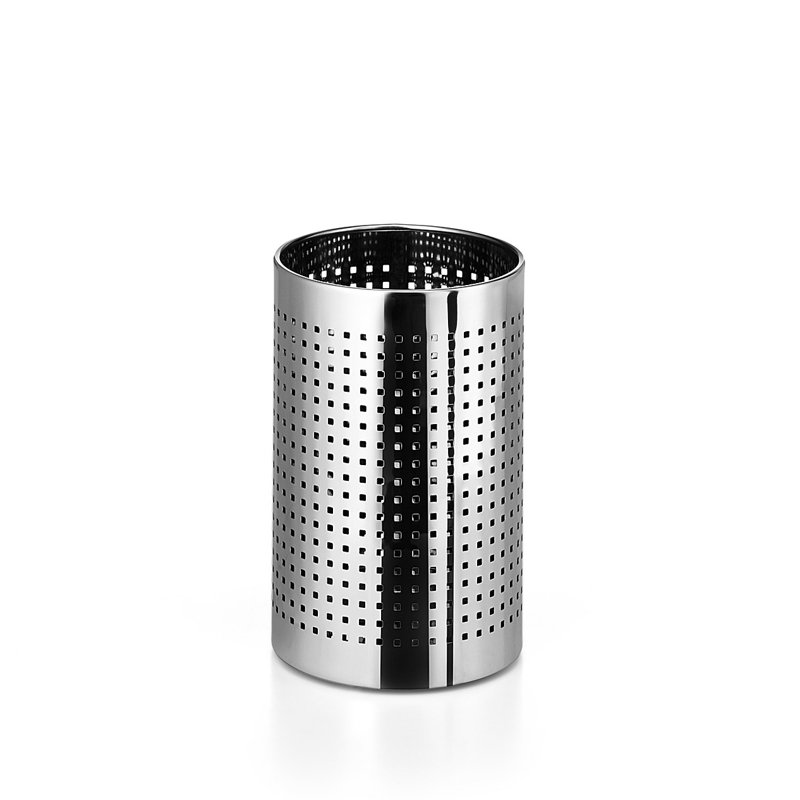 Corbeille pour déchets en acier inoxydable poli, 4,5 gallons
