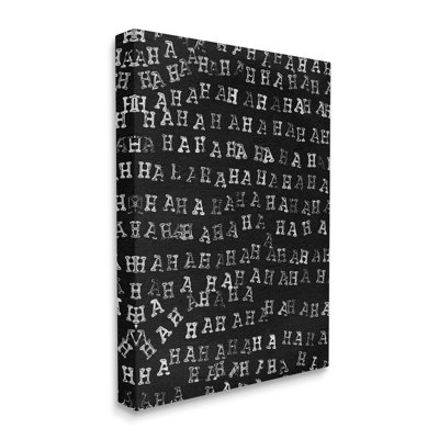 "Haha", art typographique sur toile par Jodi Fuchs