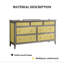 59.06"Grey Solid + Manufactured Wood Seven-Drawer Cabinet