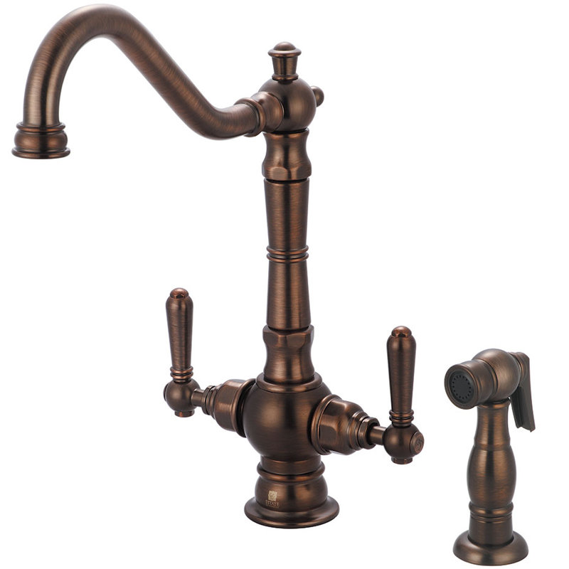 Central Brass Americana Kitchen Faucet with Side Spray, Oil Rubbed Bronze