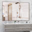 Miroir mural 72 po x 48 po en aluminium avec plateau amovible pour le vestiaire de la salle de bain, suspension horizontale verticale dans les tons jaune et corail-732337964-732337937