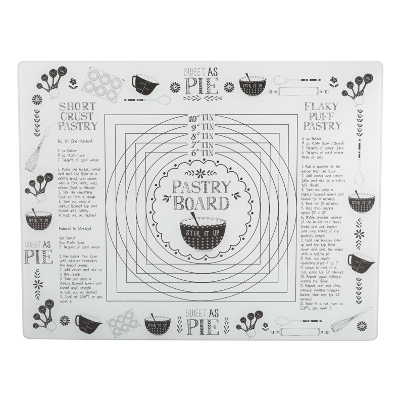 Stir It Up Glass Pastry Board