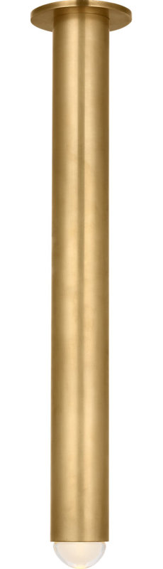 Ebell Flush Mount, Natural Brass, 24" H x 4.5" W x 4.5" D