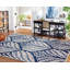 Tapis bleu marine / ivoire en laine touffeté à la main Arisdelsy-1708944104